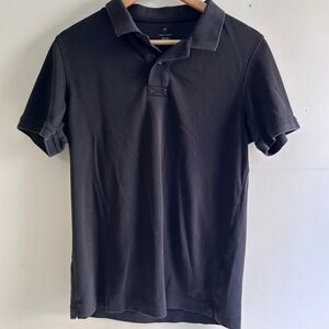 Tomas Maier Uniqlo Polo Shirt Mens Medium Black Pique Short Sleeve Collab